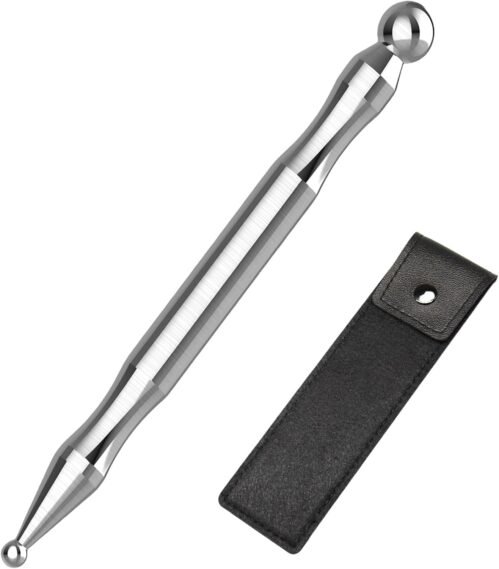 Acupuncture Pen – Stainless Steel Manual Acupuncture Pen – for Full-Body Deep Tissue Merdian Pain Relief & Facial Massage