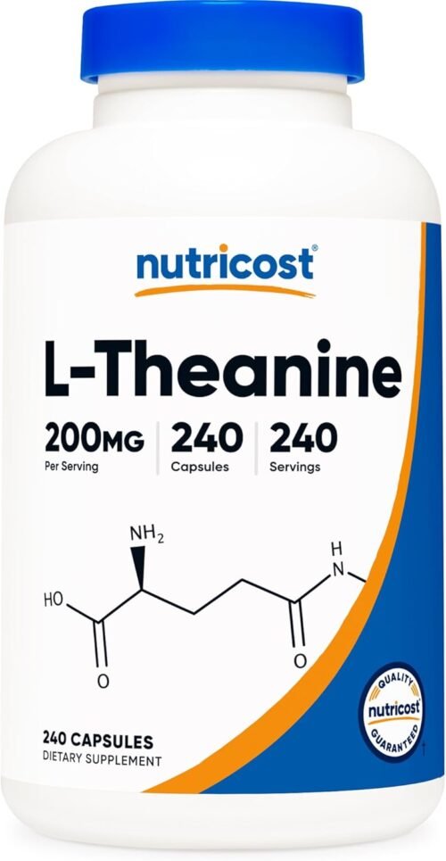 Nutricost L-Theanine 200mg, 240 Capsules – Double Strength
