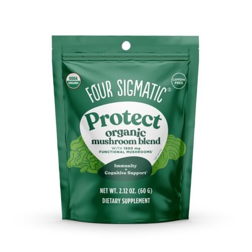 Mushroom Blend Defend Mix by Four Sigmatic | Organic Mushroom Powder Complex with Lion’s Mane, Cordyceps, Chaga, Reishi and More | Natural Immune Support Supplement | Vegan, Gluten-Free | 30 Servings