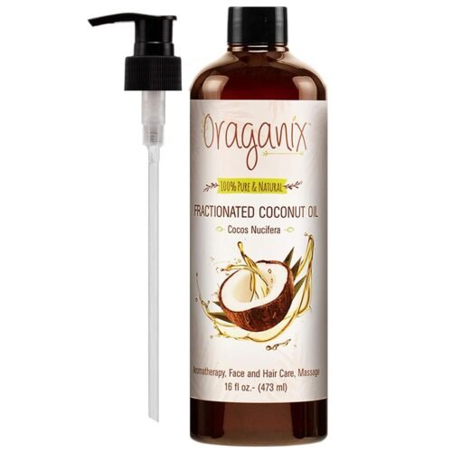 Sameriver Oraganix Fractionated Coconut Oil – 100% Pure & Natural Carrier Oil for Essential Oils, Aromatherapy, Massage or Skin Care (16oz Bottle)