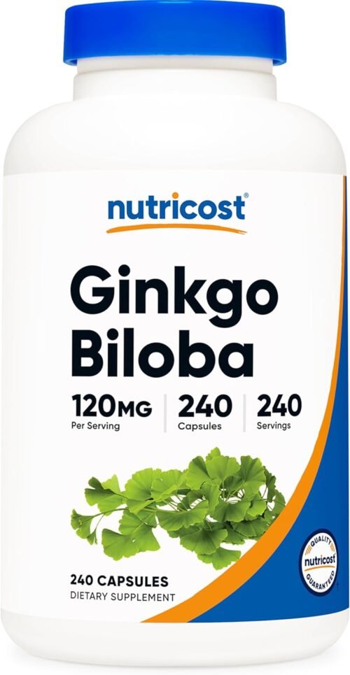 Nutricost Ginkgo Biloba 120mg, 240 Capsules – Extra Strength Ginkgo Biloba Extract – Gluten Free & Non-GMO