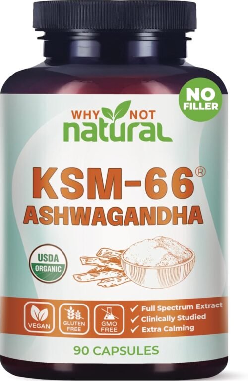 Why Not Natural Organic ashwagandha ksm 66 Supplements Capsules – ksm66