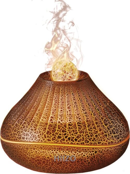 A18 Aroma Diffuser – Daffodil Bulb Design, Ultrasonic Essential Oil Diffuser with LED Flame Light, Quiet Aromatherapy Diffuser for Home & Office, Ideal for Yoga & Sleep (Crackle)